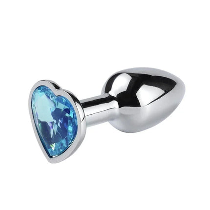 1PC Luxury Metal Butt Toys Heart Shaped Anal Trainer Jewel Butt Plug Kit SM Adult Gay Anal Plugs