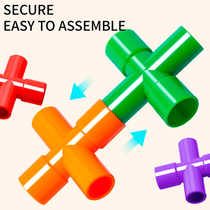 Children'S Pipe Building Blocks Toy Assembly Water Pipe Stacking Wood Beneficial Wisdom Male And Female Plastic Splicing Toy