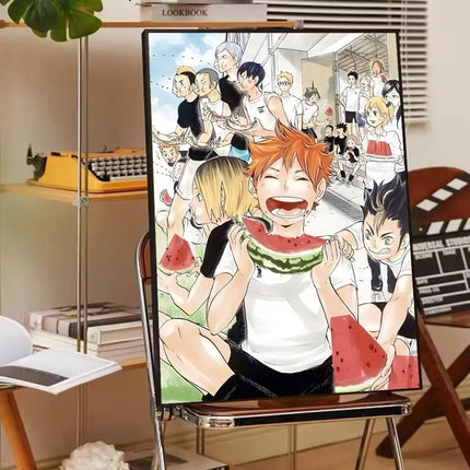 H-Haikyuu Anime Volleyball Poster Modern Waterproof HD Wall Art Decor For Home Living Room