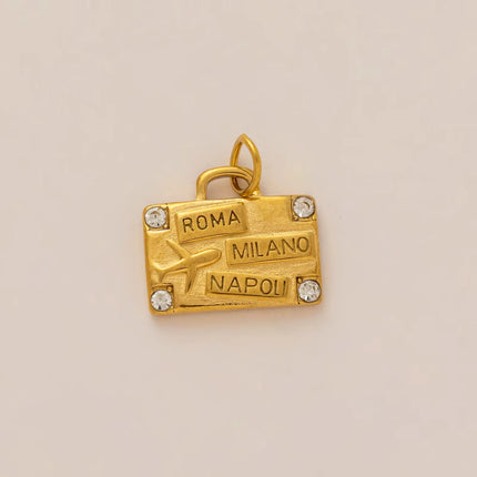 Fashion stainless steel furniture food series DIY pendant accessories gold-plated color preservation