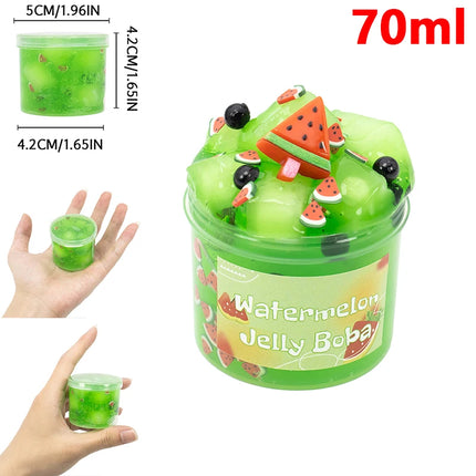 300ml Large Fruit Capacity Crunchy Crystal Slime Set Super Soft And Non-Sticky Jelly Putty Cube Slime Birthday Party Favor Gifts