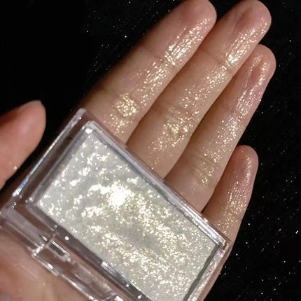 Potato Glitter Monochrome Eyeshadow Palette Natural Light Highlighter Powder For Delicate Eye Makeup Diamond Brightening