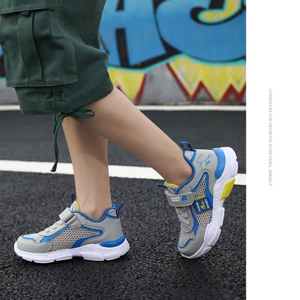 Single Net Children's Shoes Boys Sneakers Summer Breathable Non-slip Surface Girls Casual Tennis Sports Running Outdoor Shoes