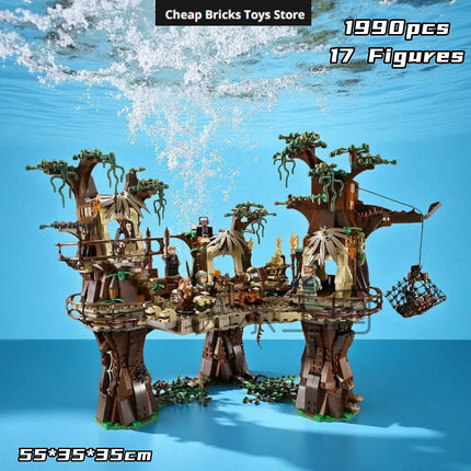 Cheapest Moc Village Bricks Building Blocks Compatible 1990pcs Space Wars Ucs Movie Dispaly Model Birthday Gifts for Teenage Toy