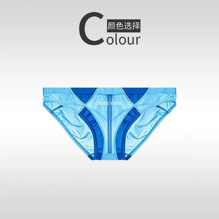 Men's Underwear Lovely Briefs Boxer Ultra-Thin Ice Silk Low Waisted Youth Transparent Traceless Sport Pants
