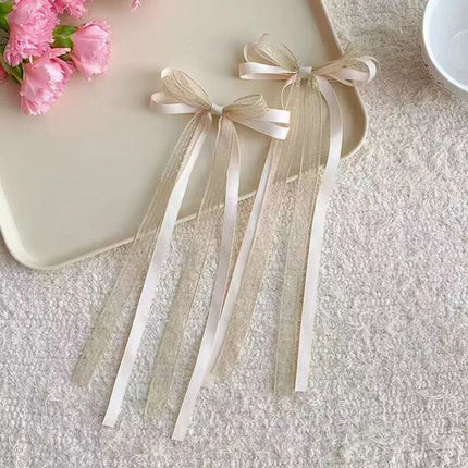 Fashion Bow Ribbon Hair Clips For Women Girls Lace Hairpins Barrettes Set Korean Bow Clips Party Hair Accessories Headwear Gifts
