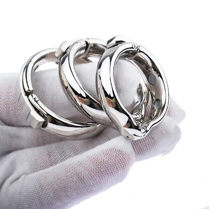 Magnetic Metal Cock Ring Adult Sex Toys Delayed Foreskin Rings Erection Semen Lock Ring Erotic Products Adjustable Penis Circle