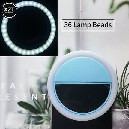 Led Selfie Ring Light Mobile Phone Lens LED Selfie Lamp Ring for IPhone Samsung Xiaomi Huawei Phone Selfie Clip Light Accessoire