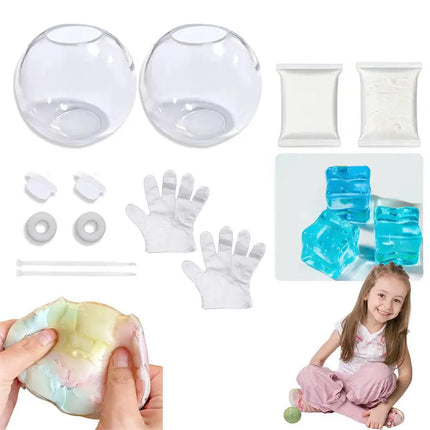 DIY Handmade Ball Stress Ball Making Kit Texture Handcrafted Material The Toys Pack Fidget Party Anxiety Relief Pinch L0B9