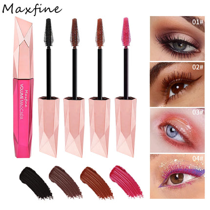 Diamond Dense Mascara Waterproof Non Smudging Long Lasting For Natural Dense Curled And Long Lashes