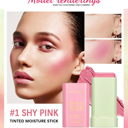 Tinted Mositure Blush Stick Face Pink Cream Cheek Blusher Cosmetics 3 in 1 Makeup Tubes used on lips eyes cheeks