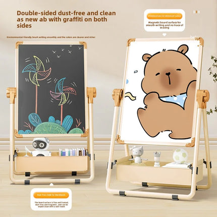 Children's drawing board, baby magnetic double-sided teaching, home small blackboard stand, colored graffiti, erasable writing w