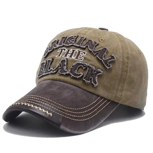 Unisex Vintage Baseball Cap Washed Cotton Hats For Men Women Casual BLACK Letter Embroidery Cap Outdoor Sports Cap