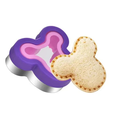 Sandwich Cutter And Sealer Set For Kids Children Food Cookies Bread Toast Maker Mold Fruit Vegetable Cutters Shapes Baking Tools
