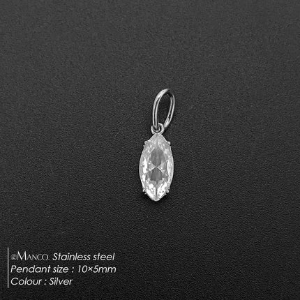eManco 14K Gold Plated Stainless Steel  Inlaid With Zircon Pendant  Charm  Diy Jewelry Accessories Earring Making Supplies