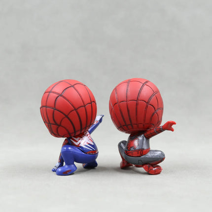 Anime 8Cm Marvel Spider Man Anime Figures Spiderman Model Toys for Boys QVersion Home Decor Car Action Figures Kid Birthday Gift