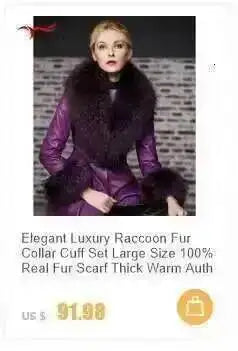 Winter Natural Fox Fur Scarf And Cuff Set Women Jacket Fur Collar Authentic Neck Warm Scarves Luxury Fluffy Fox Fur Shawl