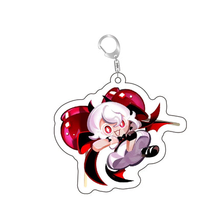 Hot Game Cookie Chibis Keychain Shadow Milk Pure Vanilla Key Chain Bag Keyrings Jewelry Gamer Fans Gifts Accessories