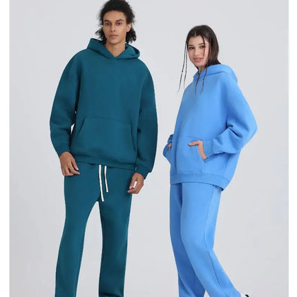 High-end sweatpants made of 350g American retro blended fabric, custom logo, casual and loose fit, breathable, large size sweatp