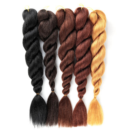Colorful Ombre Jumbo Braiding Hair Low Temp Flame Retardant Synthetic Hair Bulk Tangle Free Crochet Twist Braids Hair Extensions