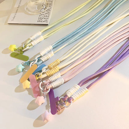 Coloful Lanyard Crossbody Shoulder Straps Keychain Key Ring Braided Rope with High Quality Replacement Patch for Accessories