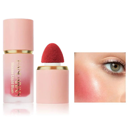 Matte Glitter Face Liquid Blusher Smooth Cheek Eye Mousse Blush Highlighter Stick Rouge Waterproof Contour Makeup