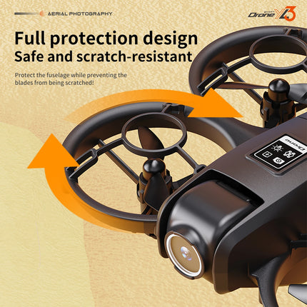 Portable RC Drone One Key Takeoff Landing Headless Mode Three Speed Adjustment Emergency Stop Optical Flow Hover 80M Remote Range Drone