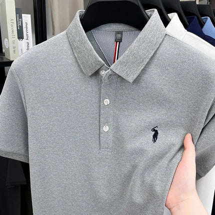 Luxury brand short sleeve polo shirt, exquisite pony embroidery, summer new breathable T-shirt, new fashion Paul men's wear