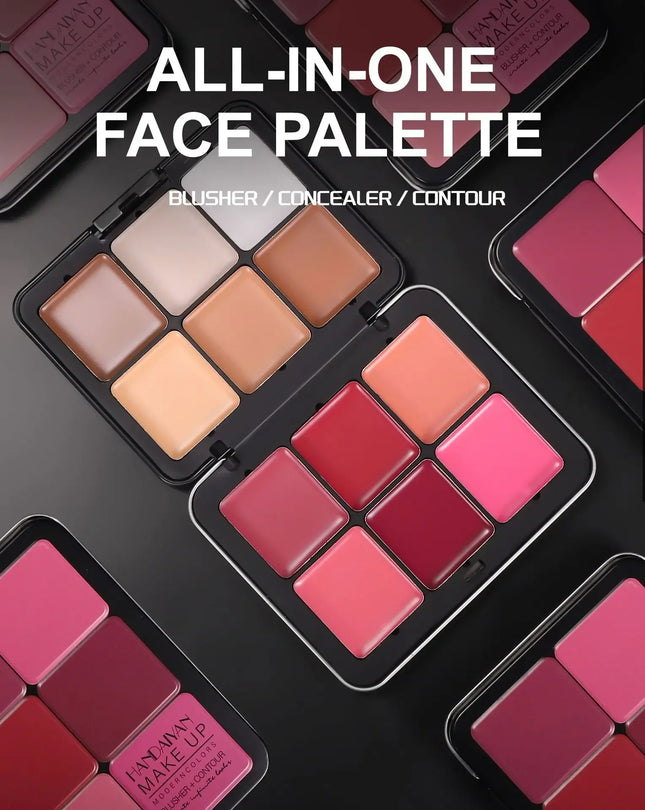 12-color iron box concealer blush cream matte highlight contour makeup all-in-one palette