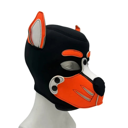 Sexy Charm Puppy Play Cosplay Mask Kit with Vibrant Full Head Ears Dog Hood for Couple BDSM Bondage Halloween Adult Sex Toys