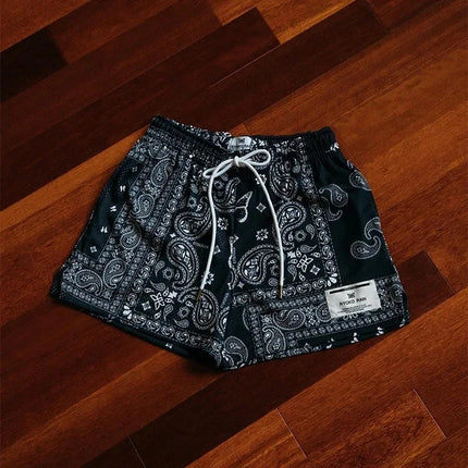 RYOKO RAIN New summer men's shorts men and women's fashion beach seaside casual shorts mesh sports quick-drying quarter pants