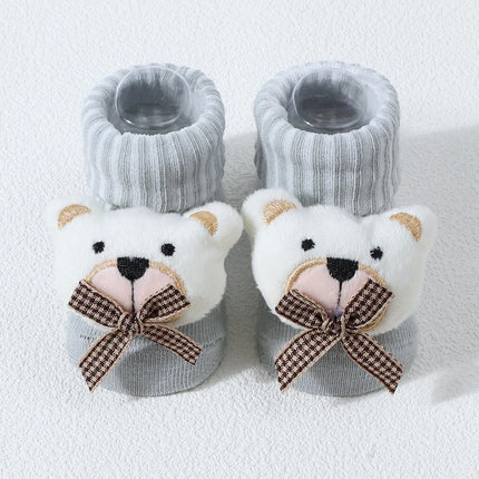 Cute Cartoon Bear Lion Panda Baby Socks For Boys Girls Spring Autumn Soft Cotton Solid Newborn Infant Tube Sock Kids Socken
