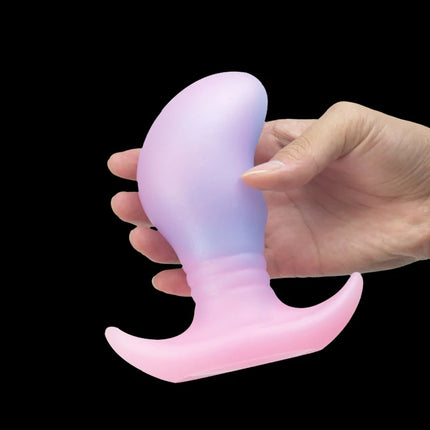 Glow in The Dark Colorful Silicone Buttocks Butt Plug Soft Women's Gay Men Prostate Massager