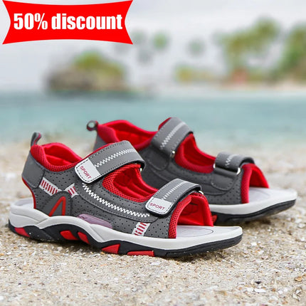 Children Sandals Summer Breathable Non Slip Soft Sole Casual Beach Shoes Boys Daily Fast Drying Comfort Walking Sports Sandals