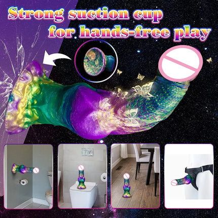 9" Realistic Dildo Silicone Wolf Dildo Big Knot Anal Dildo Giant Strong Suction Cup Anal Plug G Spot Dragon Dildo Adult Sex Toy