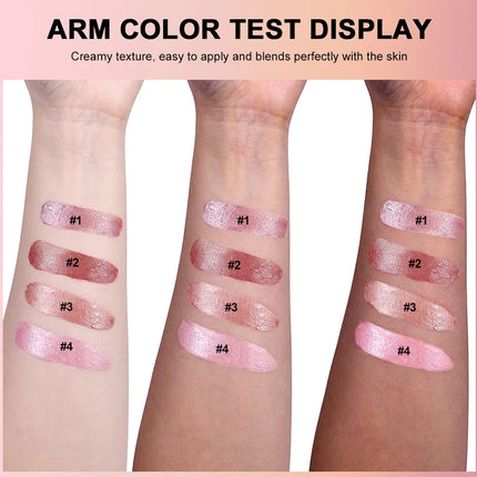 3 In 1 Solid Pearl Blush Cream Monochrome Woman Blush Paste Cheek Ulti-purpose For Eyes Lips Makeup Blush Stick Korean Cosmetics