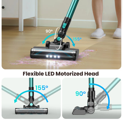 INSE N3T Cordless Vacuum Cleaner 40Kpa Ultra Lightweight 6 in 1 Stick Vacuum Up to 40mins Runtime for Home Pet Hair Hard Floor