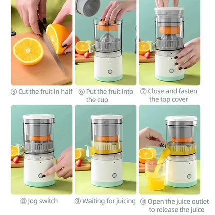 HOMEFISH Electric Juicer Juice Cup Citrus Orange Squeezer USB Charging Kitchen Fruit Juicer Blender Separator Press Machine