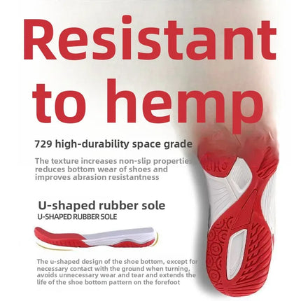 New 729 table tennis shoes for men, breathable and women, anti slip, professional competition and training sports shoes