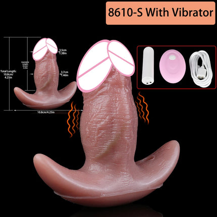 SXXY Wearable Realistic Vibrating Dildo Anal Plug Adjustable Mouth Gag High Quality Adult Sex Toys Intimate Play For Men Women