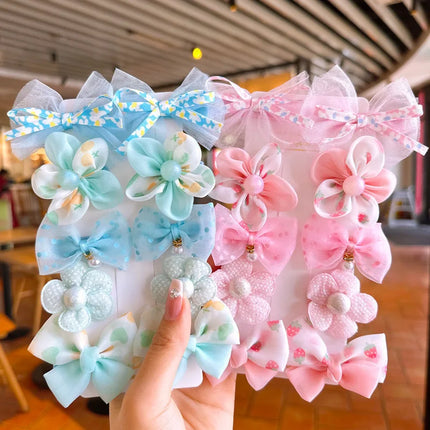 Children's Bow Hair Clips, Cute Baby Small Hair Clips, Girl's Non-damaging Hair Accessories, Princess Flower Hair Accessories