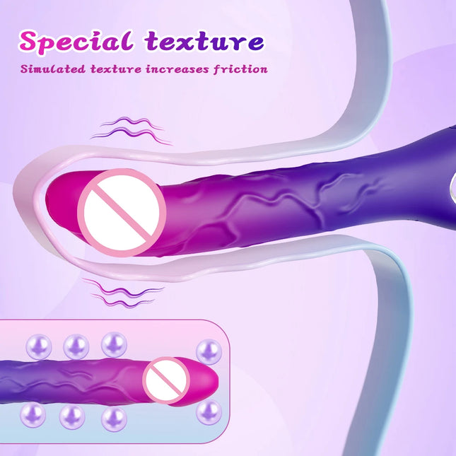 10 Modes Vagina Dildo Vibrator for Women G-Spot Vibrator Clitoris Nipples Stimulator Female Masturbator Adult Sex Toy for Women