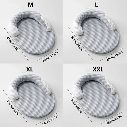 Summer Cooling Dog Bed Ice Silk Cat Mat Oval Breathable Pet Nest Bed Heat Dissipation Cooling Pad for Small Medium Large Dogs