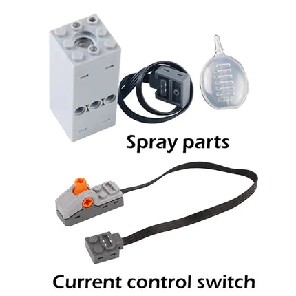 DIY Building Blocks Technical Motor Sprayer Electric Exhaust Modified Motor For High-Tech Train Car Parts Compatible with Legoed