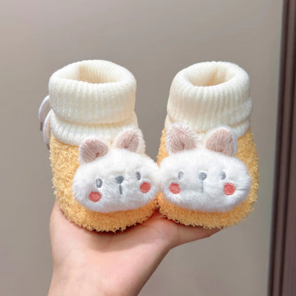 0-12months Infant boys girls Winter Shoes Cartoon Rabbit Soft Sole First Walking Flats Shoes  for baby girls