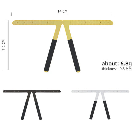 Metal Ruler Mesurement for Permanent Makeup Microblading Tattoo Triangulate Balance Eyebrow Rule Thrush tool Permanent Makeup