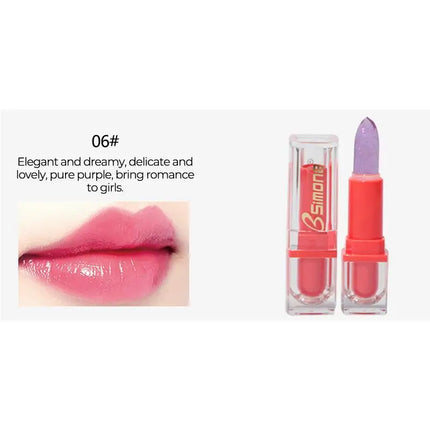 [MP]BSIMONE Glitter Lipstick Lip Balm Color Change Transparent Moisturizing Crystal Jelly Pearlescent Lip Plumper Gloss Cosmetic