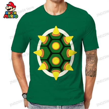 Fashion Parent-child Wear Oversize Men's Children's T-Shirt Tops 2026 Y2k Super Mario 110-6XL Streetwear Anime Mens Clothes Man