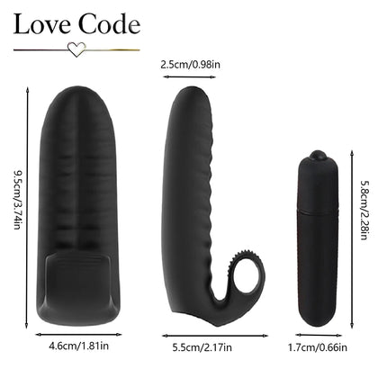 Sex Toys Finger Sleeve Vibrator G Spot Massage Clit Stimulate Female Masturbator Adult Products