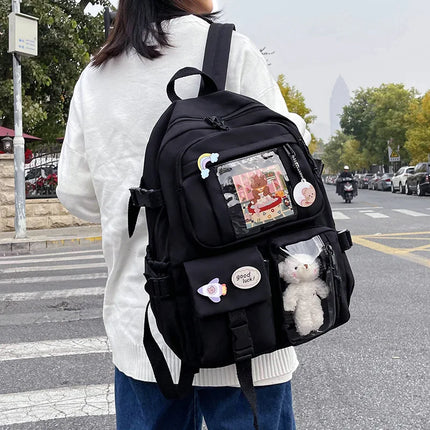 Fashion Girls Backpack New Large Capacity Korean Style Women Backpacks Cute Student School Backpack Versatile Women's Bag